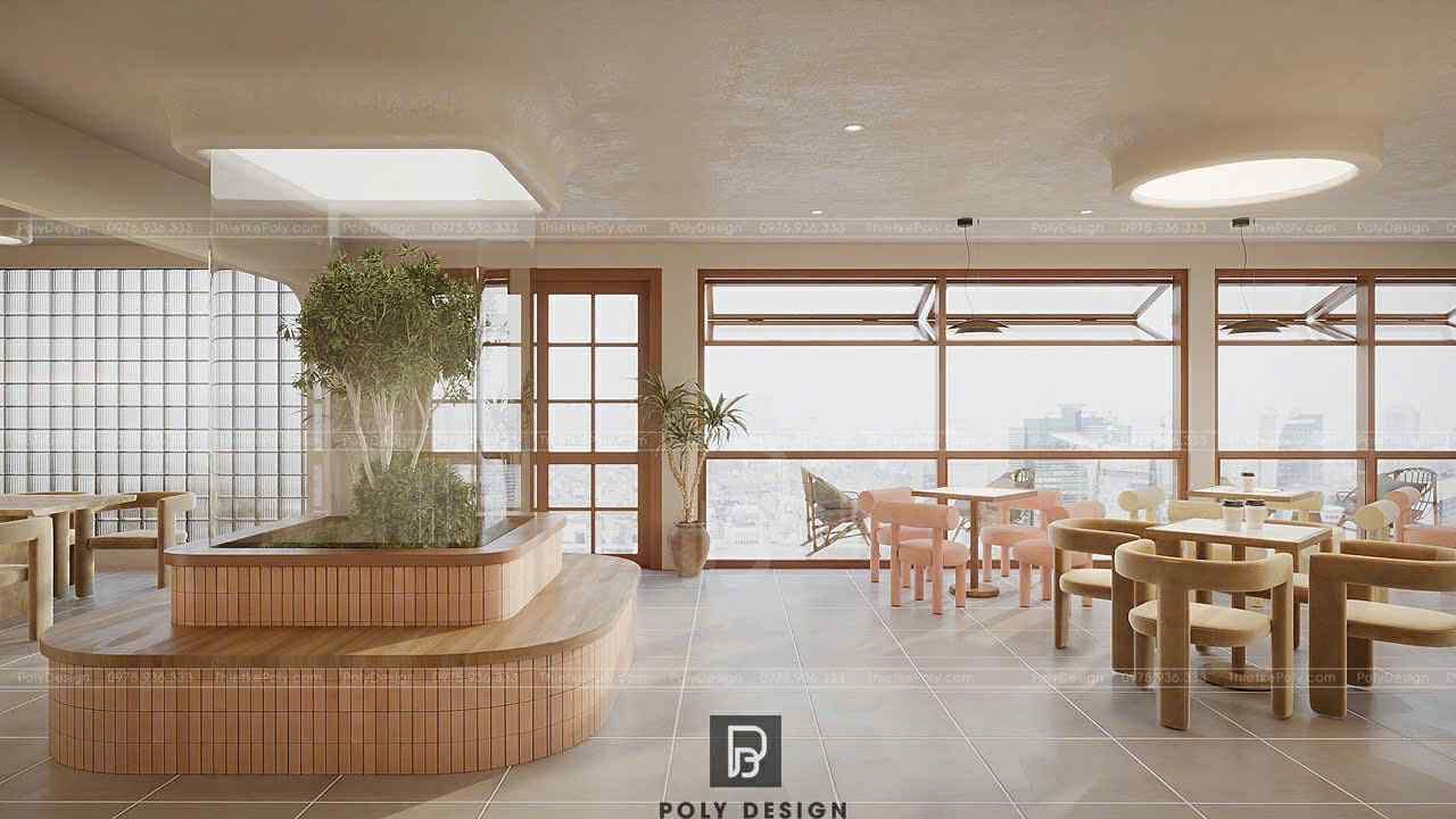 Sky view dining floor